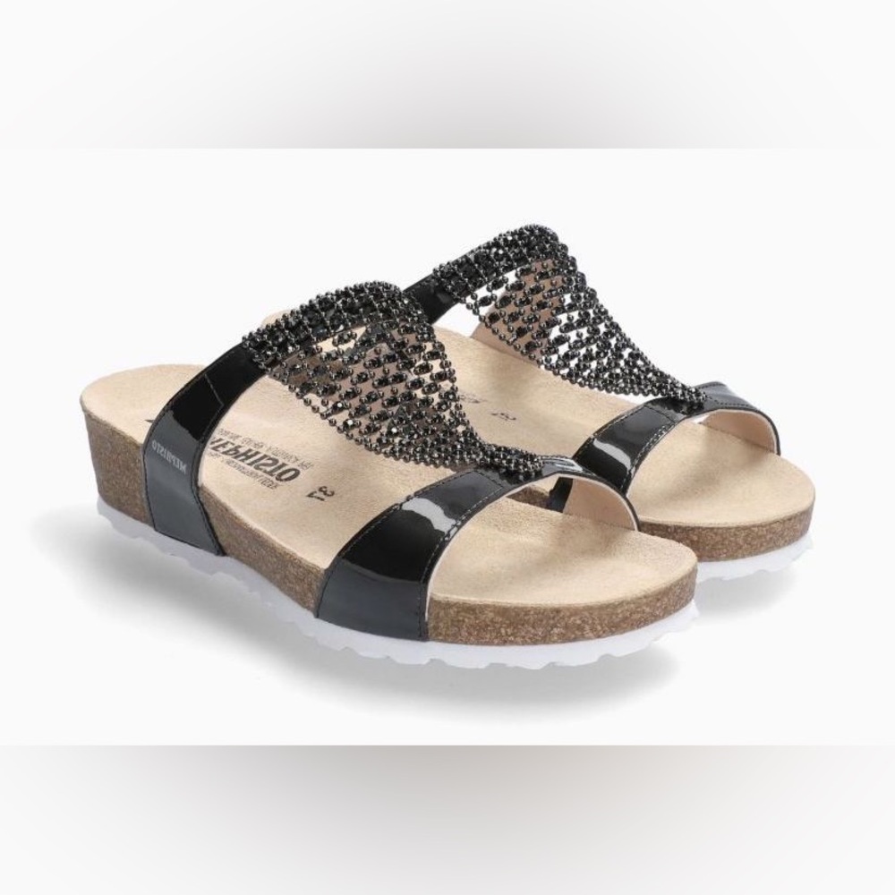 Mephisto Helen Sparkling Black Sandals – Size 37 (Like New)